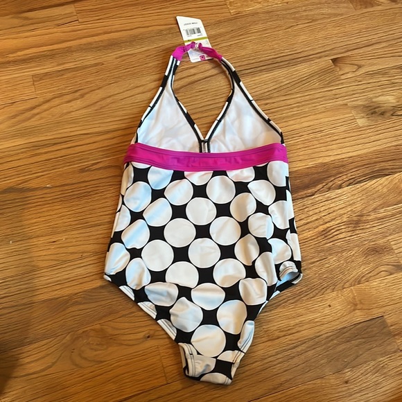 Speedo Swim Nwt Speedo Halter Style Swimsuitsize 4black White And